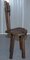 Burr Chestnut Hand Carved Primate French Milking Chair, 1760s, Image 11