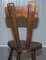 Burr Chestnut Hand Carved Primate French Milking Chair, 1760s, Image 14