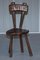 Burr Chestnut Hand Carved Primate French Milking Chair, 1760s 2