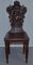 Vintage English Oak Hall Chairs Depicting King & Gentleman, Set of 2 3