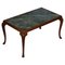 Vintage Walnut Framed and Solid Marble-Top Coffee Table, Image 1