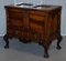 Vintage Carved Hardwood Trunk or Chest with Drawer and Claw & Ball Legs, Image 3