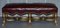 Italian Baroque Style Giltwood Bench or Stool in New Oxblood Leather, 1800s 15