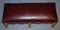 Italian Baroque Style Giltwood Bench or Stool in New Oxblood Leather, 1800s 4