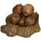 Vintage Burr Elm & Walnut Fruit Bowl, Image 1