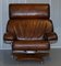 Hand Dyed Brown Leather Armchair 2