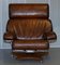 Hand Dyed Brown Leather Armchair, Image 2
