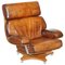 Hand Dyed Brown Leather Armchair 1