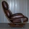 Hand Dyed Brown Leather Armchair 11