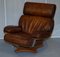 Hand Dyed Brown Leather Armchair 3