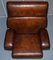 Hand Dyed Brown Leather Armchair 4