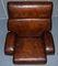 Hand Dyed Brown Leather Armchair, Image 4