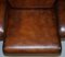 Hand Dyed Brown Leather Armchair 5