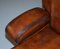 Hand Dyed Brown Leather Armchair 6