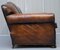 Gentleman's Club Moustache Back Sofa in Brown Leather 12