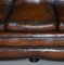 Gentleman's Club Sofa aus Braunem Leder 10