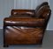 Gentleman's Club Moustache Back Sofa in Brown Leather 16