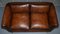 Sofá victoriano de cuero marrón de Howard & Sons, Imagen 3