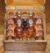Caja de licor victoriana de palisandro con decantadores de vidrio de arándano, Imagen 14