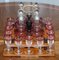 Victorian Rosewood Liqueur Box with Cranberry Glass Decanters 17