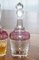 Viktorianische Likörbox aus Palisander mit Cranberry Glas Karaffen 19