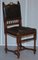 French Henry II Oak & Embossed Leather Lion Dining Chairs, 1880s, Set of 6 17