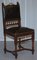 French Henry II Oak & Embossed Leather Lion Dining Chairs, 1880s, Set of 6 20