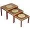 Military Campaign Nesting Tables with World Maps, Set of 3 1