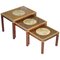 Military Campaign Nesting Tables with World Maps, Set of 3, Image 1