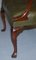 Georgian Irish Gothic Revival Chesterfield Armchair in Leather, 1800s, Image 19