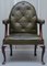 Fauteuil Chesterfield Renouveau Gothique Géorgien en Cuir, 1800s 2