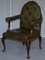 Georgian Irish Gothic Revival Chesterfield Armchair in Leather, 1800s, Image 3