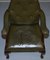 Georgian Irish Gothic Revival Chesterfield Armchair in Leather, 1800s 6