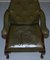Georgian Irish Gothic Revival Chesterfield Armchair in Leather, 1800s, Image 6