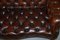 Divano Chesterfield vittoriano in pelle color whisky tinto a mano, Immagine 7