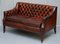 Whisky Brown Leather Sofa, 1900s 3