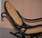 Vintage Ebonized Black Rattan Bergere Rocking Chair from Thonet 10