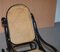 Vintage Ebonized Black Rattan Bergere Rocking Chair from Thonet 5