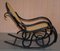 Vintage Ebonized Black Rattan Bergere Rocking Chair from Thonet 8