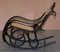 Vintage Ebonized Black Rattan Bergere Rocking Chair from Thonet 12