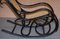 Vintage Ebonized Black Rattan Bergere Rocking Chair from Thonet, Image 9