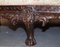 19th Century Hand-Carved Hardwood Sofa with Hawk Claw & Ball Feet 7