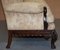 19th Century Hand-Carved Hardwood Sofa with Hawk Claw & Ball Feet 15