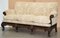 19th Century Hand-Carved Hardwood Sofa with Hawk Claw & Ball Feet 3