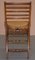 Solid Fruitwood Brass Fitting Military Campaign Folding Chair, 1890s 13