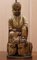 Chinese Carved Rootwood Table Lamp with Statue of Buddha, 1780-1800 3