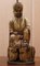 Chinese Carved Rootwood Table Lamp with Statue of Buddha, 1780-1800, Image 3