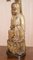 Lampada da tavolo in legno intagliato con statua di Buddha, 1780-1800, Immagine 4