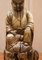 Chinese Carved Rootwood Table Lamp with Statue of Buddha, 1780-1800, Image 6