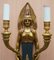 Empire Style Figural Two-Branch Wall Sconces in Gilt Bronze, Set of 2 3